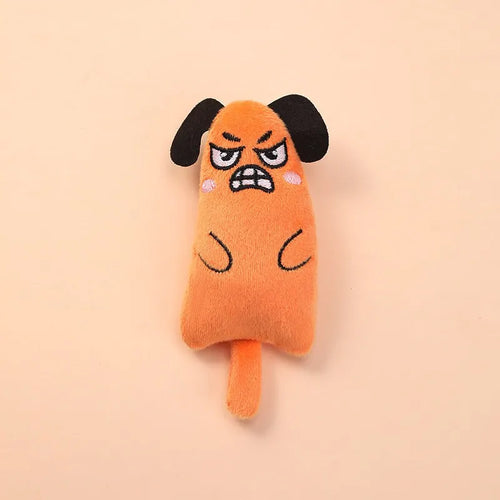 Idepet Catnip Plush Cat Toy - Cute Cartoon Thumb Toy with Tail
