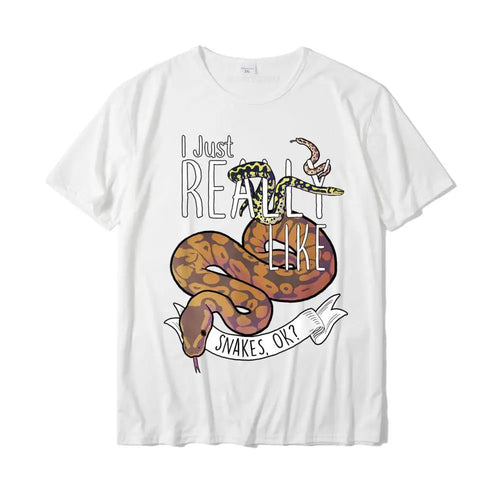 Funny Snakes With Ball Python Hognose Snake Carpet Jungle Tshirts for Men 2023 Cheap Fashionable Cotton Men Tops Tees