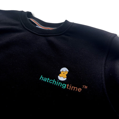 Hatching Time Unisex Crewneck (Black)