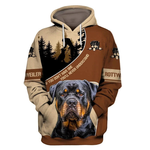 Love Rottweiler Dog 3D Printing Fashion Mens Hoodie Streetwear Pullover Autumn Sweatshirt Unisex Casual Jacket Tracksuit DW678