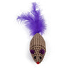 Mouse Shaped Corrugated Paper Cat Scratcher Toy with Feathers