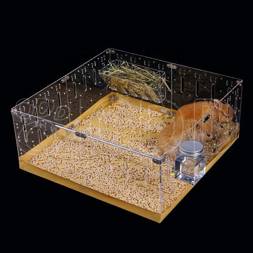 New Design DIY Transparent Acrylic Small Animal Pet Enclosure Breathable Expandable Cage for Guinea Pigs and Hamsters