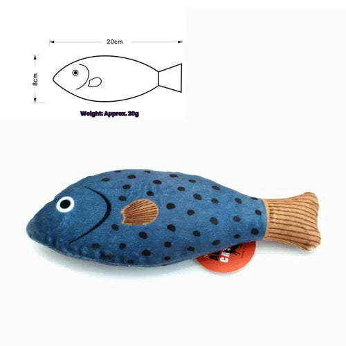 Hapibuyhpb Plush Fish Cat Toy - Bite Resistant Teasing Stick