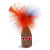 Mouse Shaped Corrugated Paper Cat Scratcher Toy with Feathers