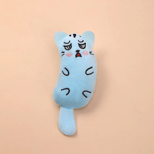 Idepet Catnip Plush Cat Toy - Cute Cartoon Thumb Toy with Tail