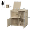 Hamster Cage, Small Animal Cage for Chinchilla/Rat, 4-Tier Guinea Pig Cage Wood with Acrylic Windows, Storage Cabinet