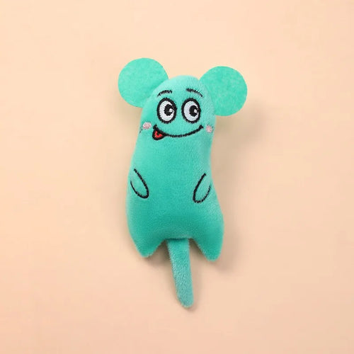 Idepet Catnip Plush Cat Toy - Cute Cartoon Thumb Toy with Tail