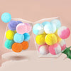 Polyester Rope Cat Toy - Colorful Pom Pom Balls for Teeth Cleaning