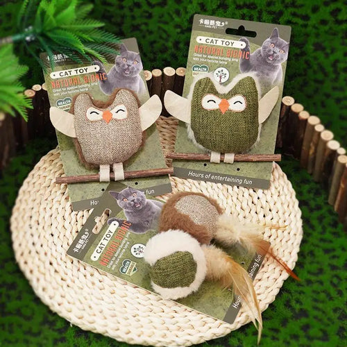 Owl Shaped Handmade Cat Toys - Bite Resistant Interactive Toy