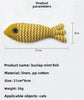 Geshifeng Linen Fish Catnip Toy - Interactive Plush Cat Toy