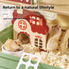 3-Story Hamster Mansion Large Transparent Habitat Syrian Large Full Ventilation Acrylic Cage Deep Base Complete DIY Natural