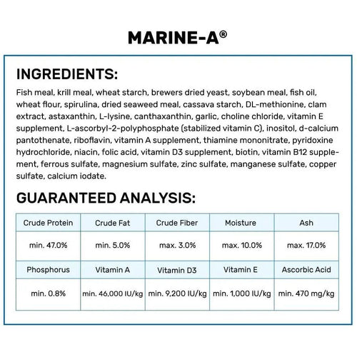 Hikari Marine-A Pellets Fish Food for LG Marine Fish 3.87 oz.