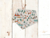 Holiday Village Cream Dog Bandana