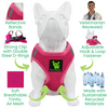 EcoBark Step In Dog Harness - XXXS to Small Breeds- Reflective Soft Mesh Harness for Teacup, Small Dogs and Puppies / Hot Pink