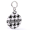 Houndstooth White and Black HD Dog ID Tag