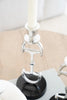 Huntley D Bit Pair of Candlesticks, Pair in Aluminum Silver Finish