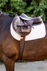 Huntley Equestrian Sedgwick Leather Fancy Stitched Padded Leather Contour Shaped Girth with Double End Elastic