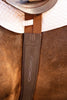 Huntley Equestrian Sedgwick Leather Fancy Stitched Padded Leather Contour Shaped Girth with Double End Elastic