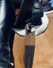 Huntley Equestrian Sedgwick Leather Fancy Stitched Padded Leather Contour Shaped Girth with Double End Elastic