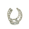 Huntley Horseshoe Napkin Holder, Aluminum Silver Finish