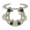 Huntley Horseshoe Napkin Holder, Aluminum Silver Finish