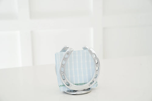 Huntley Horseshoe Napkin Holder, Aluminum Silver Finish