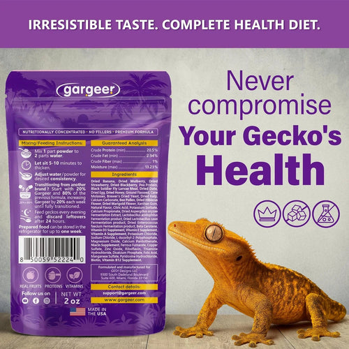 Gargeer 'Picky Geck' Wildberry Burst - Premium Crested Gecko Food | Antioxidant & Immune Support Formula