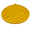 Honeycomb Design emat - Enrichment Lick Mat For Dogs and Cats - With Suction Cups | USA Made
