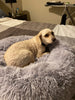 Mr. Peanut's 28 OrthoPlush® Pet Bed - Snowflake White Two Tone