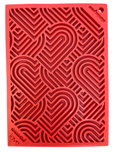 Love eMat - Enrichment Lick Mat for Dogs and Cats| Heart Design | SodaPup