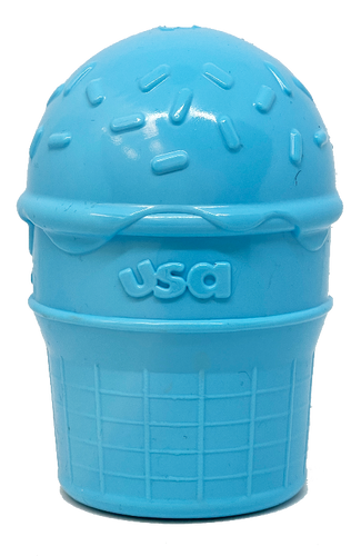 Ice Cream Cone Durable PUP-X Rubber eDispenser Chew Toy and Treat Dispenser