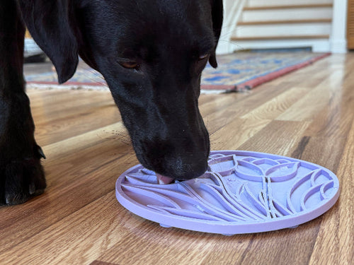 Tulip Design eMat - Enrichment Lick Mat For Dogs and Cats - With Suction Cups | USA Made