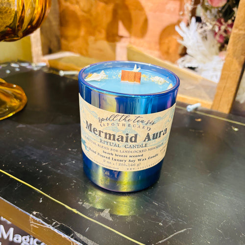 Mermaid Aura Intention Soy Wax Candle - 9oz - JAR COLOR MAY VARY