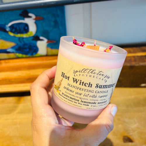 Hot Witch Summer Intention Soy Wax Candle - 9oz - JAR COLOR MAY VARY