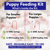 Puppy Feeding Support Kit – Includes 10ml & 30ml Syringes with 5FR and 8FR Tubes – for Newborn and Small Breed Puppies