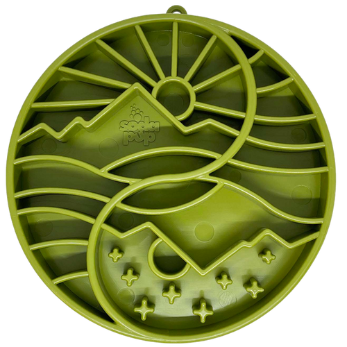 Sun and Moon eTray - Shallow Slow Feeder Dog Bowl for Enrichment | USA Made