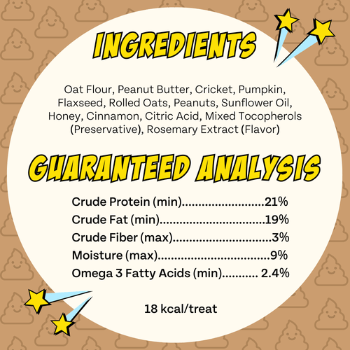 Superfood Cricket & Pumpkin Dog Treats, 4-Pack