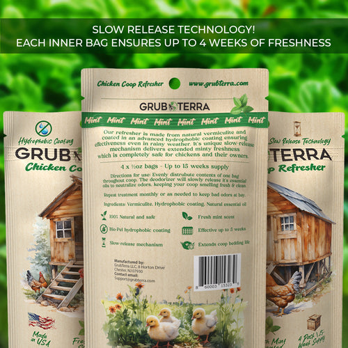 GrubTerra Coop Refresher. Keeps The Coop Smelling Fresh For Longer!