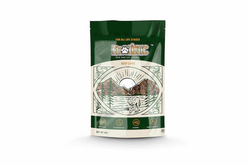 Pawlistic Beef Lung Treats for Dogs & Cats - 4oz - Single Ingredient, All-Natural, High Protein, Made in USA, Supports Dental Health