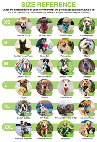 EcoBark Black Dog Harness - Over-the-Head Dog Vest Halter Dog for Small to Medium Dogs and Puppies