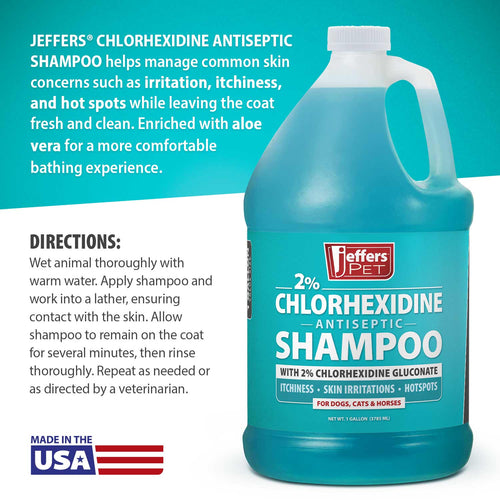 Jeffers Medicated 2% Chlorhexidine Shampoo for Dogs, Cats & Horses
