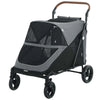 Dog Stroller for Large Dogs Up to 66 LBS with All-Terrain Spring Suspension, 8-Position Adjustable Handle