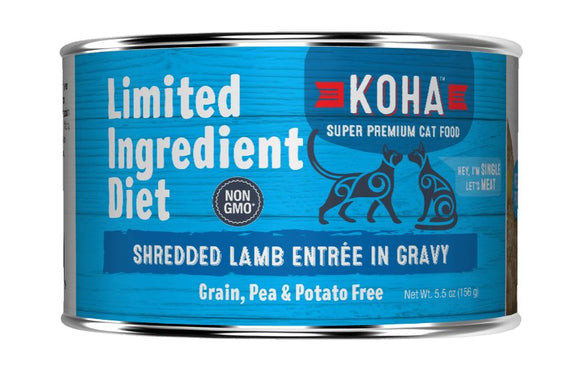 KOHA Cat Limited Ingredient Shredded Lamb Entree in Gravy Wet Cat Food