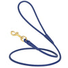 Rolled Leather Dog Leash with Brass Snap Hook