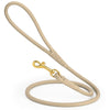 Rolled Leather Dog Leash with Brass Snap Hook