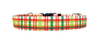 Light Christmas Plaid Dog Collar