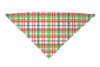 Light Christmas Plaid Dog Bandana