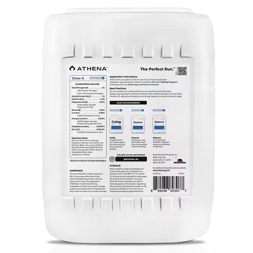 Athena® Blended, Grow A, 2-Part Vegetative Nutrient (5 Gallons)
