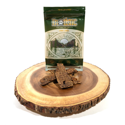 Pawlistic Lamb Lung Treats for Dogs & Cats - 3oz - Single Ingredient, Grass-Fed, High Protein, Low Fat, Supports Strong Immune System