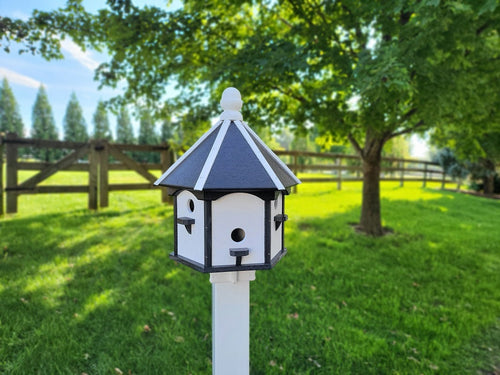 Extra Large Amish-Made Poly Birdhouse with 6 Nesting Compartments – Weatherproof Outdoor Birdhouse
